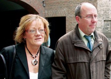 Teacher Patrick McGlinchey with his wife Dympna. Mr McGlinchey's 12-year suspension was lifted yesterday.